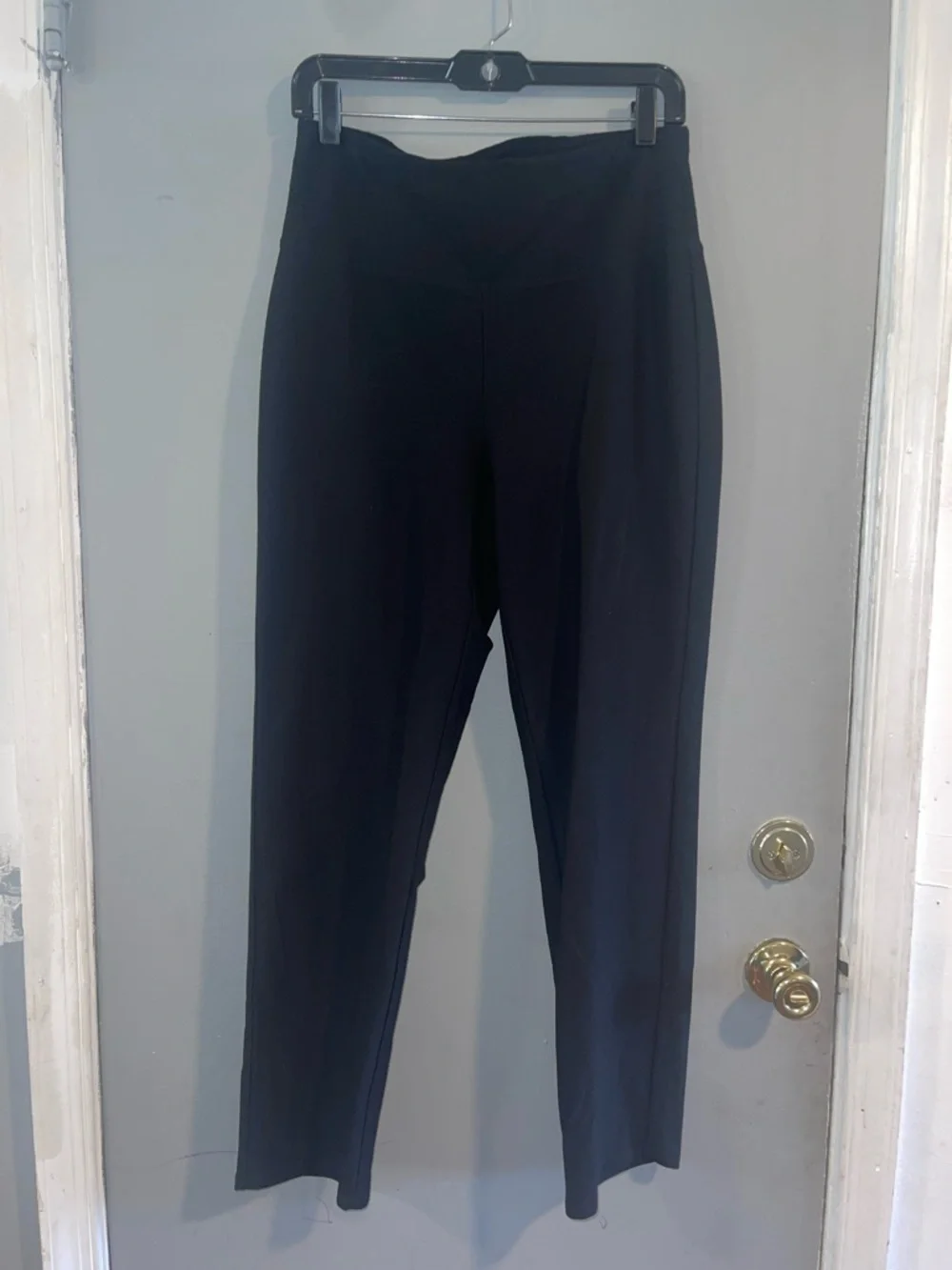 EILEEN FISHER Crepe Slim Ankle‎ Pant Black Size Small